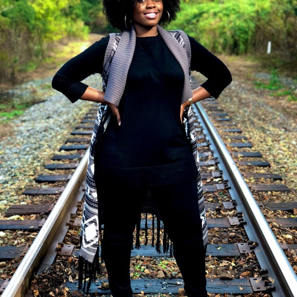 Printed Duster Sweater - Picture 4 of 5